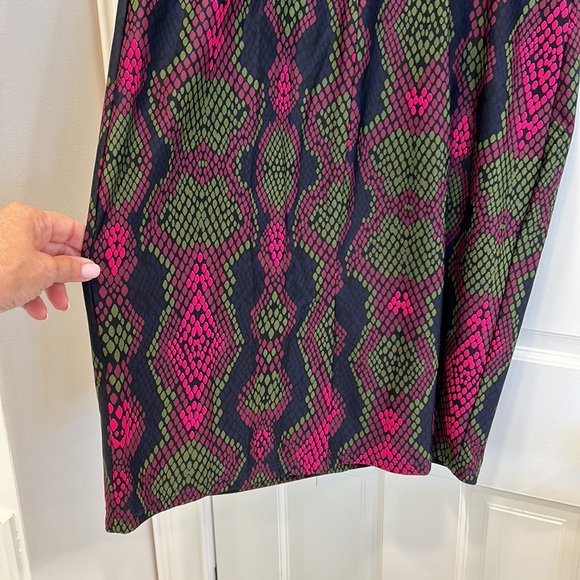 Jude Connally Monique Colorful Snake Pattern Dress sz.M - Picture 9 of 10
